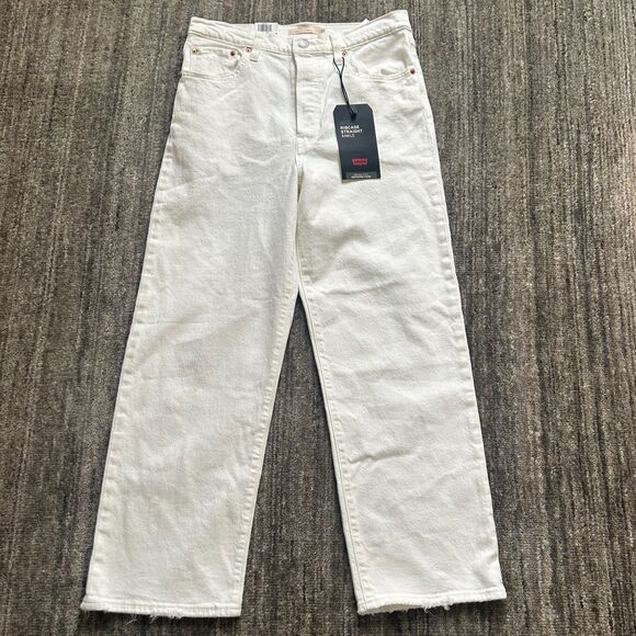 Levi's Ribcage Straight Ankle White Jeans, NWT, Size 29 x 27 (8), NWT - Picture 3 of 10